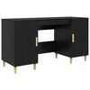 vidaXL Birou Stejar Negru Lemn prelucrat 140 x 50 x 75 cm