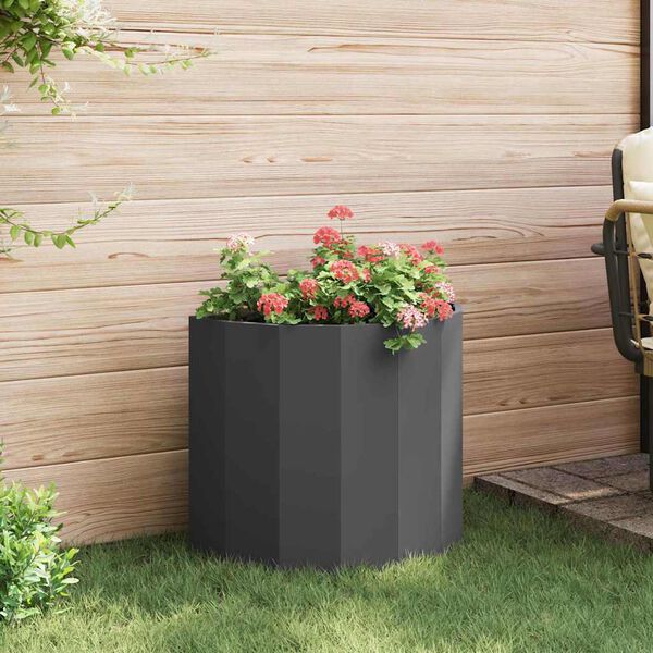 vidaXL Jardinieră Negru 60 x 30 x 50 cm Oțel