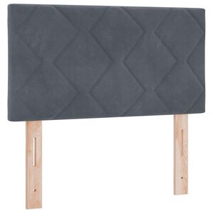 vidaXL Tăblie LED cu headboard Gri închis 80 cm Piele artificială