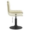 vidaXL Scaune de masă pivotante, 4 buc., crem, catifea