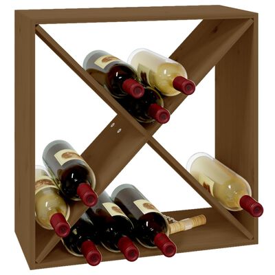 vidaXL Dulap de vinuri, maro miere, 62x25x62 cm, lemn masiv de pin