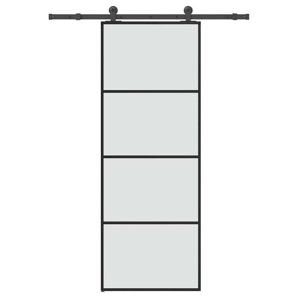 vidaXL Ușă glisantă cu set feronerie, 76x205 cm, sticlă ESG/aluminiu