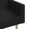 vidaXL Canapea extensibilă cu 2 locuri, negru, material textil