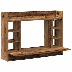 vidaXL Birou montat pe perete Lemn vechi 105 x 48 x 75 cm