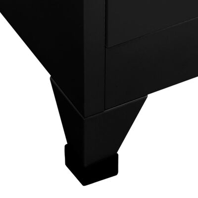 vidaXL Fișet, negru, 90x40x180 cm, oțel