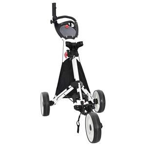 vidaXL Troler de golf Manual Negru și Alb 100 x 69 x 114 cm Aluminiu