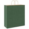 vidaXL Saci de h&acirc;rtie 50 buc cu m&acirc;nere verde 45x17x48 cm