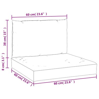 vidaXL Perne pentru canapea din paleți, 2 buc., bej, material textil