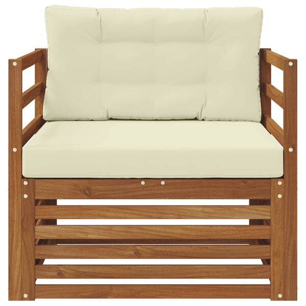 vidaXL Set de canapele de exterior Lemn de acacia solid și poliester