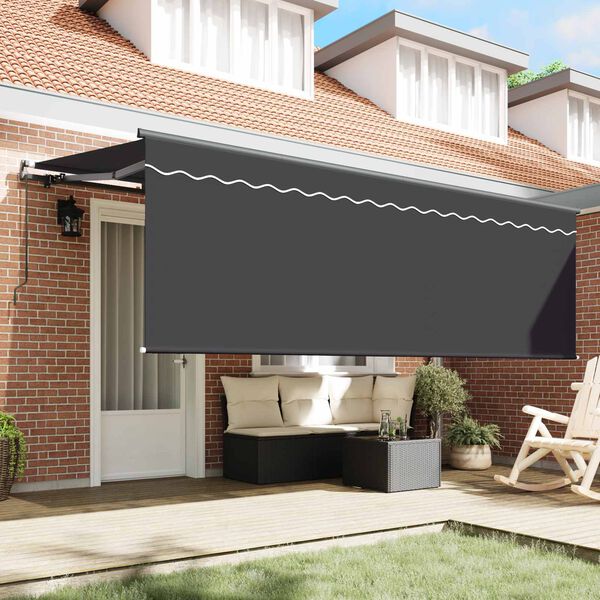 vidaXL Cortina Retractabilă Antracit 400 x 200 cm țesătură