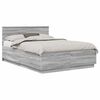 vidaXL Cadru de pat Sonoma gri 160 x 200 cm Lemn prelucrat