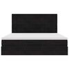 vidaXL Cadru de pat otoman cu saltele, catifea neagră 180x200cm