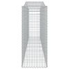 vidaXL Coșuri gabion arcuite 15 buc, 400x50x120/140cm, fier galvanizat