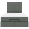 vidaXL Cadru pat otoman cu saltea țesătură gri &icirc;nchis 120x200 cm
