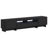 vidaXL Dulap TV LED cu 5 piese Negru Lemn prelucrat