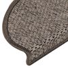vidaXL Covorașe autoadezive de scări 15 buc. gri/bej 65x21x4cm sisal