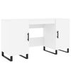 vidaXL Birou, alb, 140x50x75 cm, lemn prelucrat