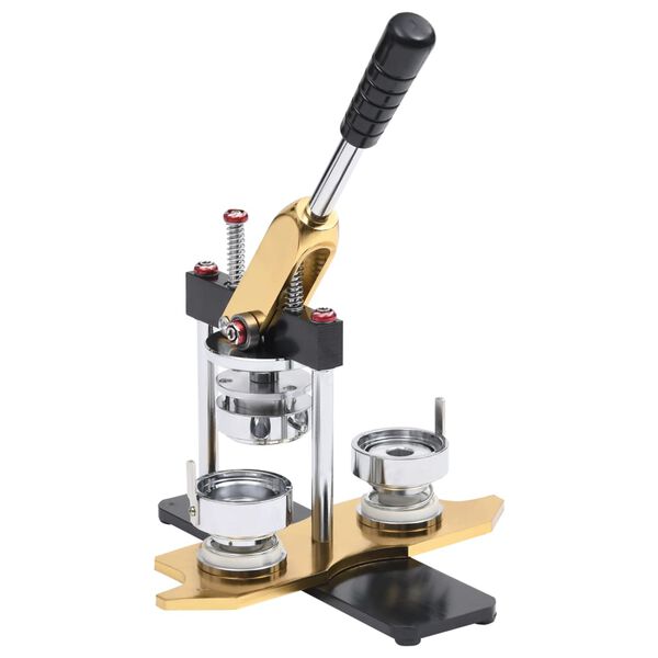 vidaXL Presă insigne cu 500 piese de insignă, 44 mm, ștanță rotundă