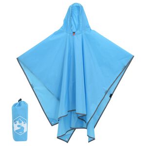 vidaXL Poncho de ploaie cu glugă, design 2 &icirc;n 1, albastru, 223x145 cm