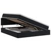 vidaXL Pat cu storage cu headboard Negru 160 x 200 cm Catifea