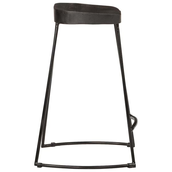 vidaXL Scaune de bar 2 buc Negru 45x40x62 cm lemn masiv de mango