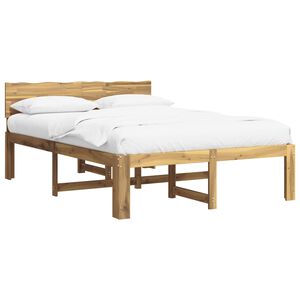 vidaXL Cadru de pat dublu cu spătar ROSTOCK Alb 120 x 190 cm