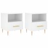 vidaXL Noptiere, 2 buc., alb, 40x35x47,5 cm, lemn compozit