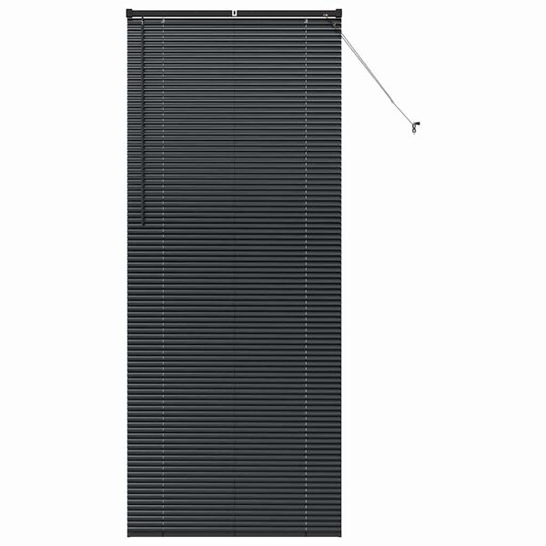 vidaXL Jaluzele venetiene Manual Negru 220 x 85 cm Aluminiu