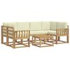 vidaXL Set de canapele de exterior 7 buc. Alb și crem