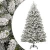 vidaXL Brad de Crăciun artificial cu balamale și zăpadă pufoasă 210 cm
