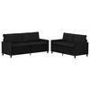 vidaXL Set de canapea 2 pcs Negru Catifea