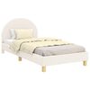 vidaXL Cadru de pat pentru copii cu spătar Crem 80 x 200 cm Boucl&eacute;