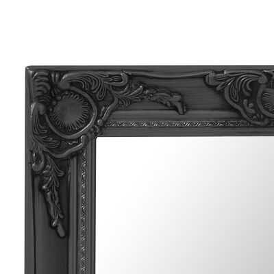 vidaXL Oglindă de perete în stil baroc, negru, 50 x 50 cm