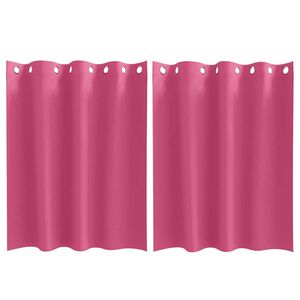 vidaXL Perdele Opaque cu Inel 2 pcs Roz Aprins 140 x 140 cm Poliester