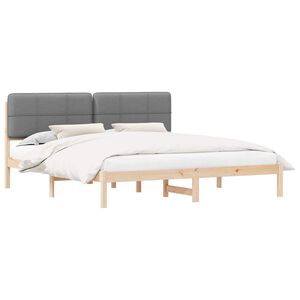vidaXL Cadru de pat cu tăblie tapițată Gri deschis 180 x 200 cm