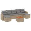 vidaXL Set canapele de grădină, 8 piese, cu perne, bej, poliratan