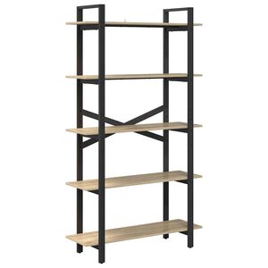 vidaXL Raft pentru cărți 5 niveluri 100 x 33,5 x 178 cm Lemn prelucrat