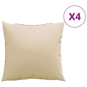 vidaXL Perne de canapea, 4 buc., beige, 60x60 cm, textil