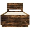 vidaXL Cadru de pat Stejar fumuriu 70 x 190 cm Lemn compozit