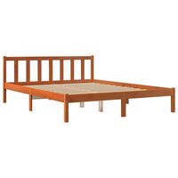 vidaXL Cadru de pat, maro ceruit, 160x200 cm, lemn masiv de pin