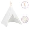 vidaXL Cort de copii teepee cu geantă piersică, alb, 120x120x150 cm,