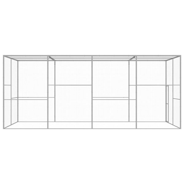 vidaXL Cușcă pentru pisici, 6x3x2,5 m, oțel galvanizat