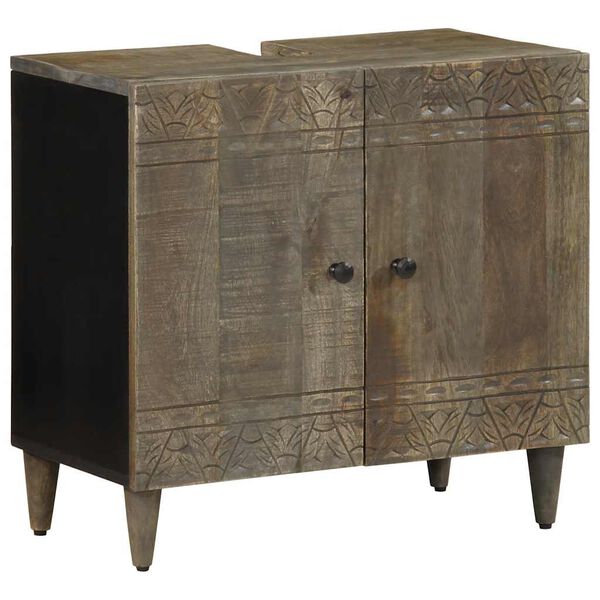 vidaXL Set mobilier de baie, 2 piese, lemn masiv de mango