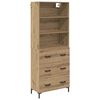 vidaXL Bufet Stejar Artizanal 69,5 x 34 x 180 cm Lemn prelucrat