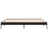 vidaXL Cadru de pat, negru, 200x200 cm, lemn prelucrat și metal