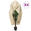 vidaXL Protecție de fleece plante cu fermoar 4 buc 70 g/m&sup2; 3,93x3,5 m