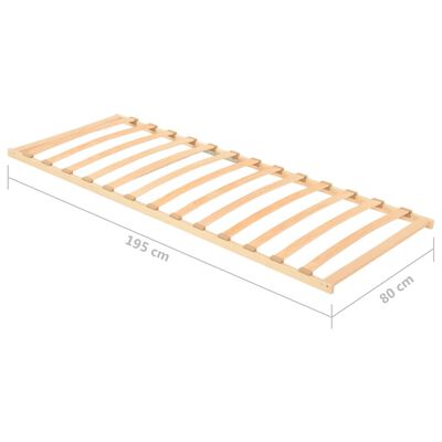 vidaXL Bază de pat cu șipci, 13 șipci, 80x200 cm