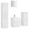 vidaXL Set mobilier de baie, alb, lemn prelucrat