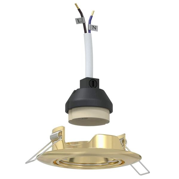 vidaXL Spot 24 pcs Auriu 9 x 9 x 2.5 cm Metal