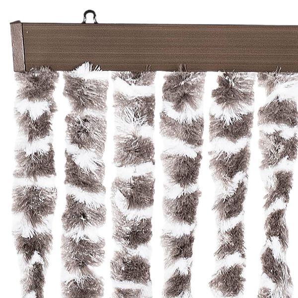 vidaXL Perdea pentru insecte, gri taupe și alb, 90 x 220 cm, chenille